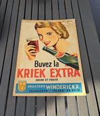 Kriek Extra Winderickx reclame jaren 50, Ophalen of Verzenden, Gebruikt, Reclamebord