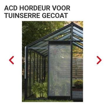 ACD hordeur/vliegen raam  gecoat zwart voor serre, Tuin en Terras, Ophalen, Nieuw