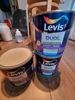 3x Levis Duol Hout parelgrijs satin 2,5l, Enlèvement, Neuf, Gris, Peinture
