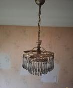 Vintage luster met glazen sierelementen, Huis en Inrichting, Lampen | Kroonluchters, Ophalen, Gebruikt