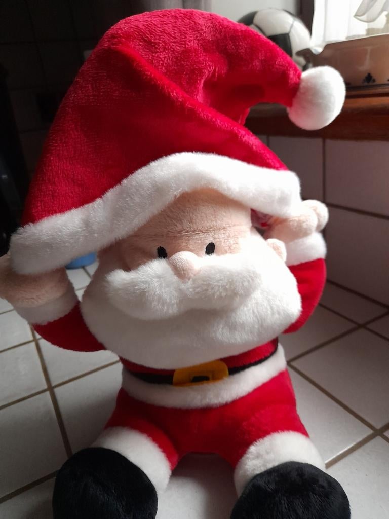 Kerstman , zingt en beweegt, NIEUW, 30 cm groot, Ophalen of Verzenden, Nieuw