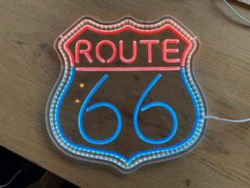 ROUTE 66 reclame NeoN verlichting beschikbaar voor biedingen