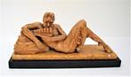 19de eeuws hout gesculpteerd beeld met voorstelling Pan, Ophalen of Verzenden
