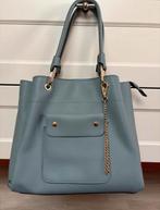 Grijs / baluwe handtas met 3 vakken & portomoneetje, Handtassen en Accessoires, Ophalen of Verzenden, Nieuw, Grijs, Handtas