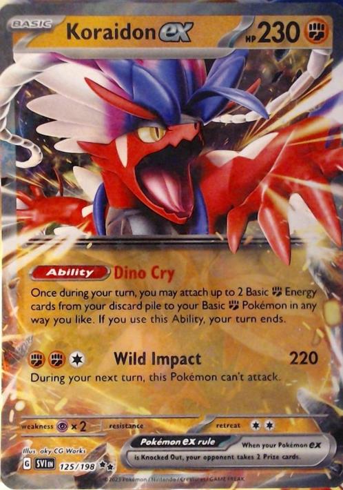 Koraidon ex 125198, Hobby en Vrije tijd, Verzamelkaartspellen | Pokémon, Nieuw, Losse kaart, Ophalen of Verzenden