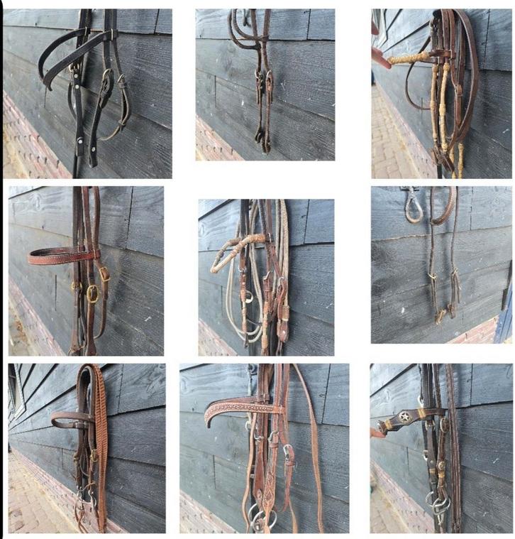 Western hoofdstellen, Dieren en Toebehoren, Paarden en Pony's | Hoofdstellen en Tuigage, Gebruikt, Western, Ophalen of Verzenden