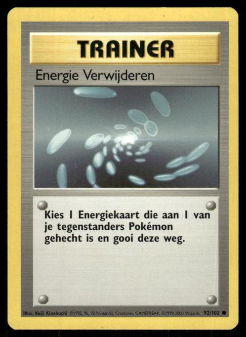 Energy Removal 92/102 - Base (NL), Hobby en Vrije tijd, Verzamelkaartspellen | Pokémon, Gebruikt, Verzenden