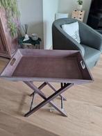 Houten bijzettafel 64x44, Gebruikt, 55 tot 75 cm, Rechthoekig, Hout