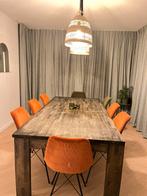 Houten eettafel, Huis en Inrichting, Tafels | Eettafels, Ophalen, Gebruikt, Eikenhout, 200 cm of meer