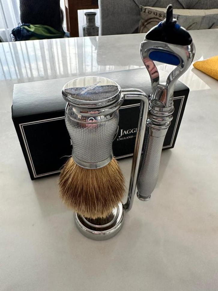 3-delige Scheerset Edwin Jagger "Catswort" Barley (FUSION), Handtassen en Accessoires, Uiterlijk | Gezichtsverzorging, Gebruikt