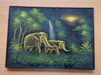 Schilderdoek Olifant met kader, Antiek en Kunst, Kunst | Schilderijen | Modern, Ophalen