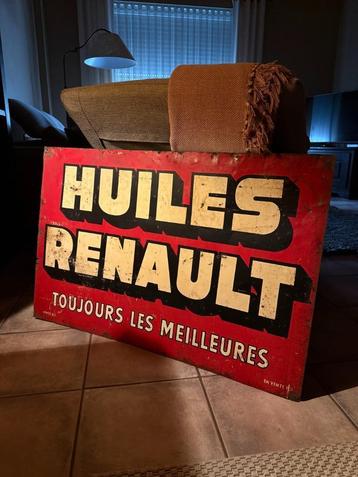 Huiles Renault blikken reclamebord geen emaille garage beschikbaar voor biedingen