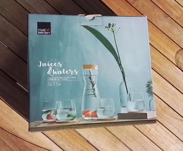 Royal Leerdam: geschenkset met waterkaraf + 4 glazen (nieuw! beschikbaar voor biedingen