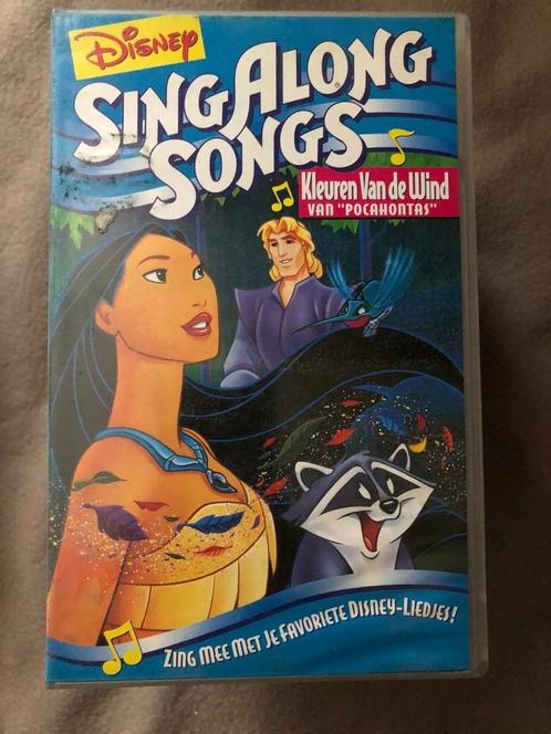VHS Disney Sing Along songs Pocahontas Kleuren van de wind, CD & DVD, VHS | Film, Enlèvement ou Envoi