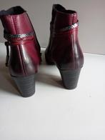 enkellaarsjes,38,kleur cerise,Hak 6cm,Rieker, Kleding | Dames, Schoenen, Ophalen, Overige kleuren, Lage of Enkellaarzen, Zo goed als nieuw
