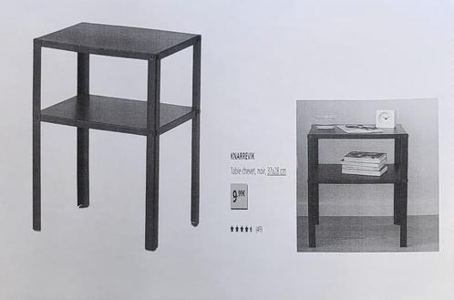 2 Tables de chevet noire neuves, Maison & Meubles, Chambre à coucher | Tables de chevet, Comme neuf, Moins de 55 cm, Moins de 45 cm