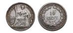 Frankrijk Cochinchina (Vietnam) 10 cent 1884, Postzegels en Munten, Verzenden, Frankrijk, Losse munt, Zilver
