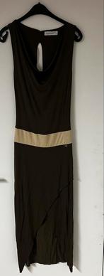 Lange kaki jurk met rugdecolleté Rinascimento, Groen, Rinascimento, Maat 38/40 (M), Ophalen of Verzenden