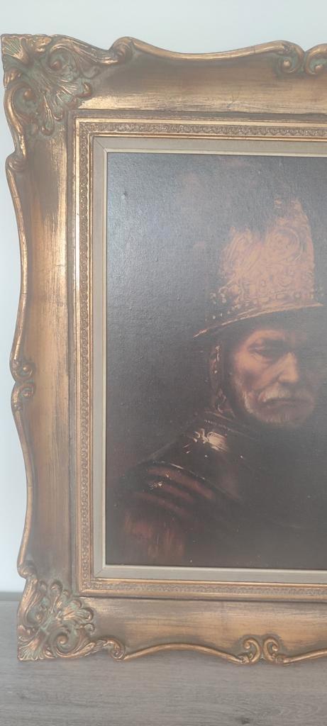de man met de gouden helm,olieverf op paneel, Antiek en Kunst, Kunst | Schilderijen | Klassiek, Ophalen of Verzenden