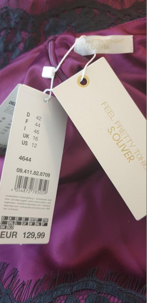 NIEUW artikel : S. Oliver jurk - Maat 44 (42), Kleding | Dames, Jurken, Nieuw, Maat 42/44 (L), Paars, Boven de knie, Ophalen of Verzenden