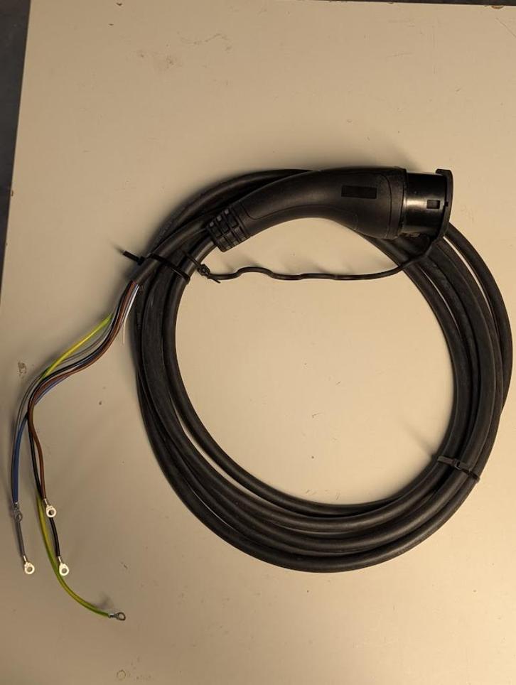 Laadkabel Type 2 met open einde - 5 meter, Auto diversen, Laadpalen, Gebruikt, Laadkabel, Ophalen of Verzenden