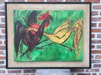 Olie/board-get.:W. Depla-afm.:85x67cm met kader-hanengevecht, Ophalen