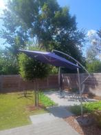 Parasol + voet, Tuin en Terras, Ophalen, Kantelbaar, Gebruikt, 2 tot 3 meter