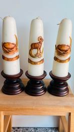 Ambachtelijke zuivere waskaarsen horoscoop met staander, Huis en Inrichting, Ophalen of Verzenden, Zo goed als nieuw