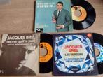 LOT: 3 x 7" JACQUES BREL: NE ME QUITTE PAS-JEF-LES BERGERS, Gebruikt, 7 inch, Single, Ophalen of Verzenden