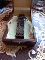 Art-Deco box met schitterend geslepen onderzetters., Antiek en Kunst, Ophalen of Verzenden