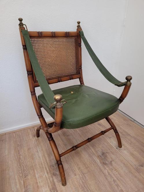 Mid-twintigste eeuw Amerikaanse campagnevoerder stoel, Antiek en Kunst, Antiek | Meubels | Stoelen en Sofa's, Ophalen of Verzenden