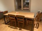 Massief Eiken eettafel, Huis en Inrichting, Tafels | Eettafels, Ophalen, Gebruikt, Eikenhout