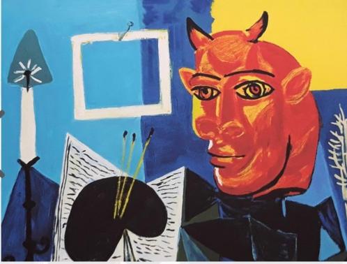 Picasso Still Life with Candle Palette and Minotaur (50 x 33, Antiek en Kunst, Kunst | Litho's en Zeefdrukken, Ophalen of Verzenden