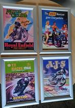 4 posters de moto dans un cadre A4, Enlèvement ou Envoi, Maison et Meubles