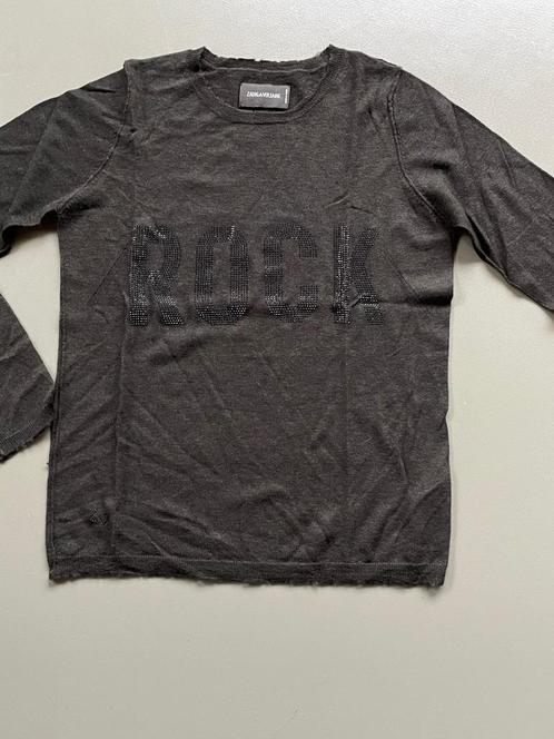ZGAN donkergroene cashmere trui Zadig & Voltaire met strass, Kleding | Dames, Truien en Vesten, Zo goed als nieuw, Maat 36 (S)