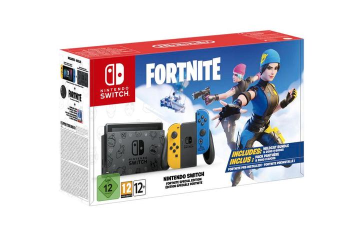 Nintendo Switch Fortnite Wildcat – 2x gebruikt – compleet, Games en Spelcomputers, Spelcomputers | Nintendo Switch, Zo goed als nieuw