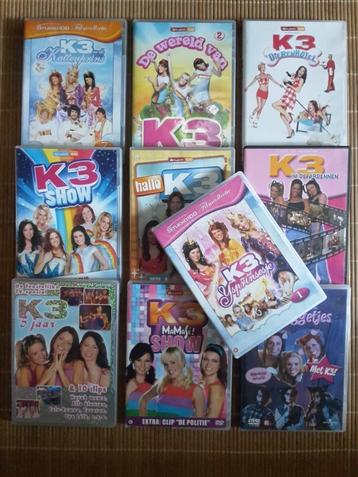 10 Dvd’s van K3 shows, als nieuw / in prima staat