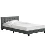 2 lits rembourrés. 1,20 mètres sur 2 mètres, Maison & Meubles, Chambre à coucher | Lits, Gris, Tissu, Gestoffeerde bedden, Enlèvement