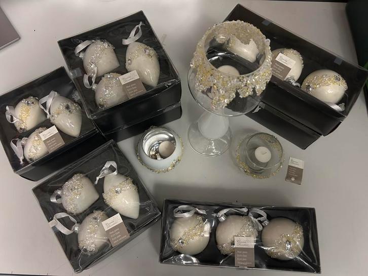 Kerstversiering, kerstballen, kandelaar, kaarshouders…assort, Diversen, Kerst, Zo goed als nieuw, Ophalen of Verzenden