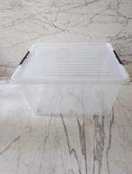 XL Opbergbox - transparant - clips deksel - wieltjes, 40 tot 60 cm, 50 tot 75 cm, Ophalen of Verzenden, Zo goed als nieuw