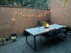 Grote tuintafel met stalen frame, Enlèvement, Utilisé, Rectangulaire