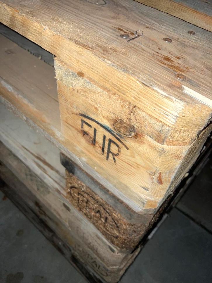 Euro palleten, Doe-het-zelf en Bouw, Hout en Planken, Gebruikt, Pallet, Grenen, Minder dan 200 cm, 50 mm of meer, Ophalen