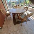 Table Vintage Pin massif & 4 chaises, Huis en Inrichting, Ophalen, Zo goed als nieuw, Grenenhout, Vintage