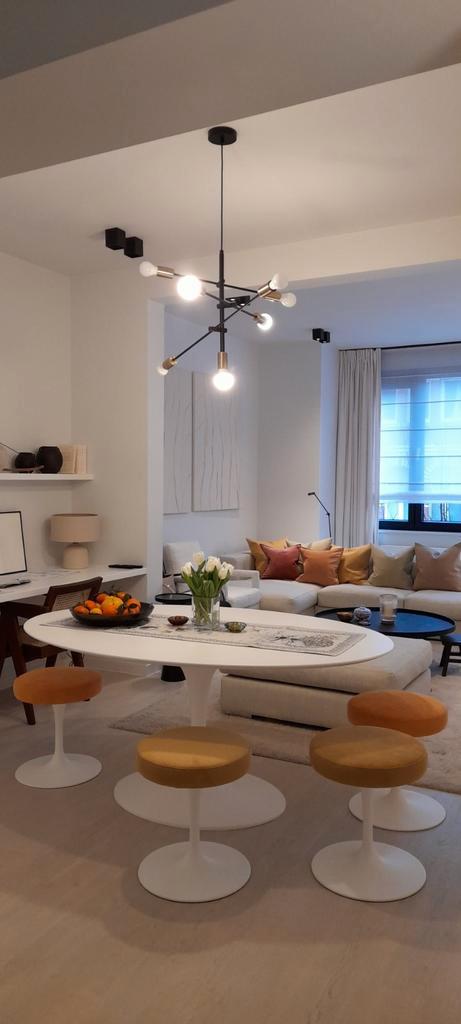 Extensible table tulipe uittrekbare tafels eero saarinen, Huis en Inrichting, Lampen | Kroonluchters, Zo goed als nieuw, Glas