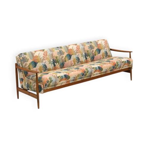 Vintage slaapbank / bank nieuwe bekleding jaren '60 '70 mcm, Huis en Inrichting, Slaapkamer | Slaapbanken, Verzenden