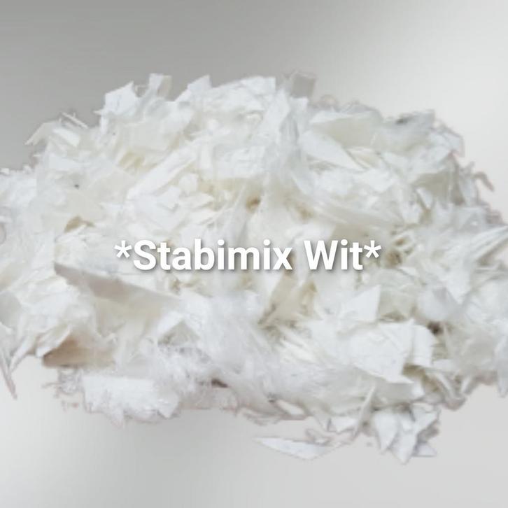 Stabimix Wit - Polyvlokken Wit, Dieren en Toebehoren, Paarden en Pony's | Overige Paardenspullen, Nieuw, Ophalen of Verzenden