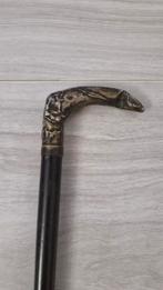 Canne de collection ancienne avec peux abîmé devant, Divers, Bâtons de marche
