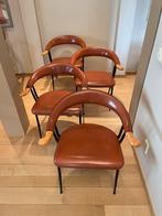4 stoelen italiaans design, Huis en Inrichting, Stoelen, Ophalen, Italiaanse design, Bruin, Vier