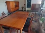 Vintage retro mid-century kasten, tafel, stoelen, eetplaats, Huis en Inrichting, Ophalen, Gebruikt