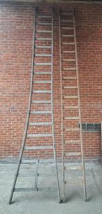 Ladder hout 2delig,  4150mm per deel, Doe-het-zelf en Bouw, Ladders en Trappen, Ophalen, Ladder